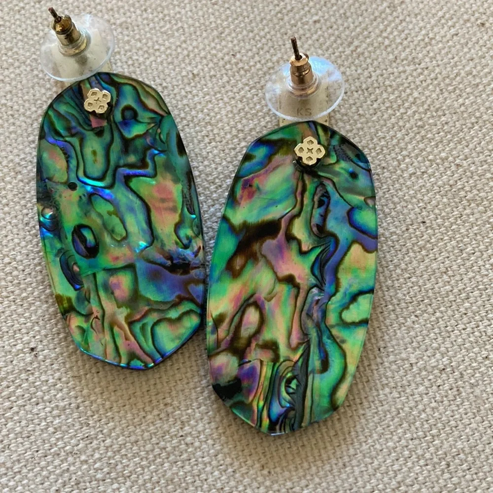 Rare Kendra Scott Abalone Earrings - Picture 4 of 6